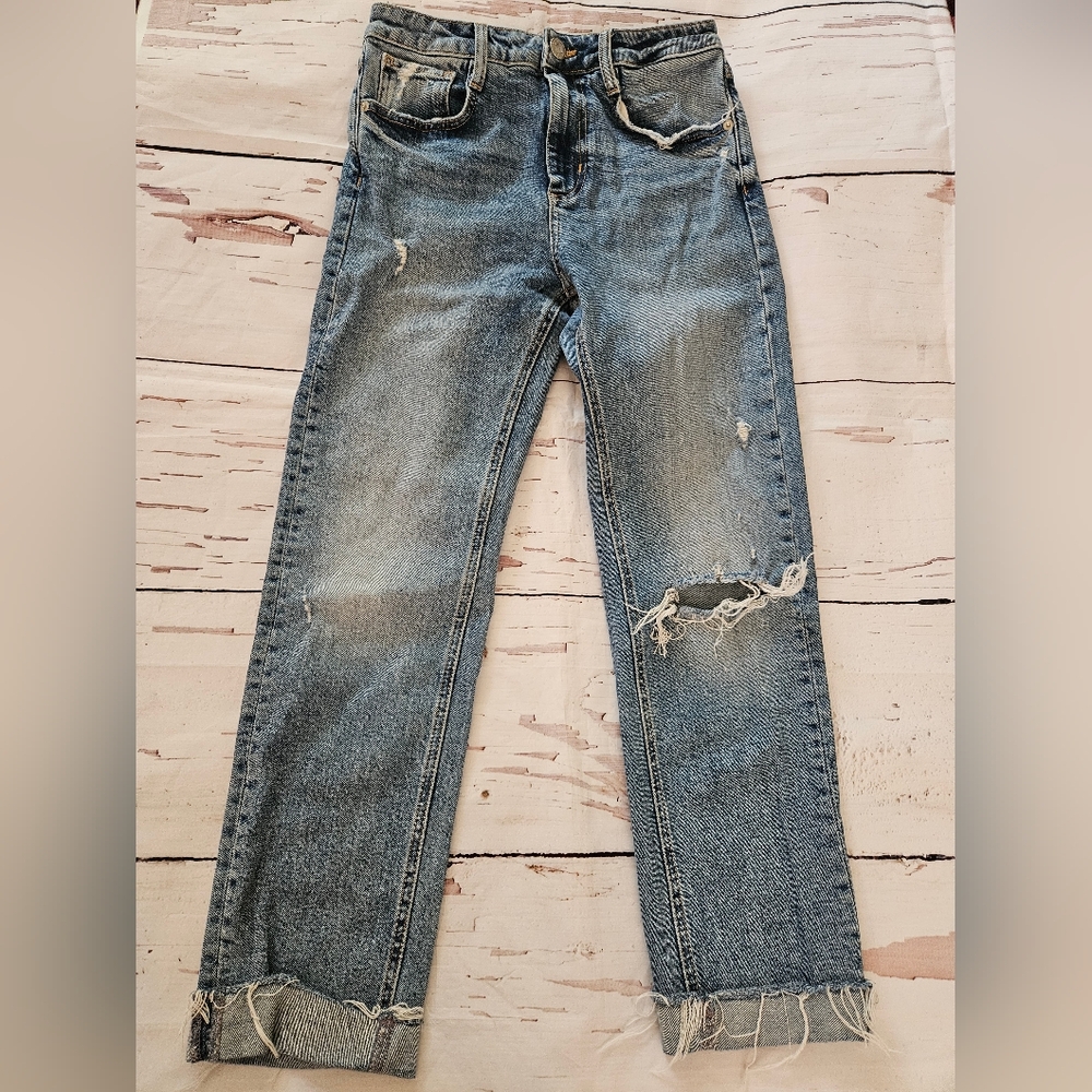 Zara Women's Straight Slim Denim Jeans Size 2